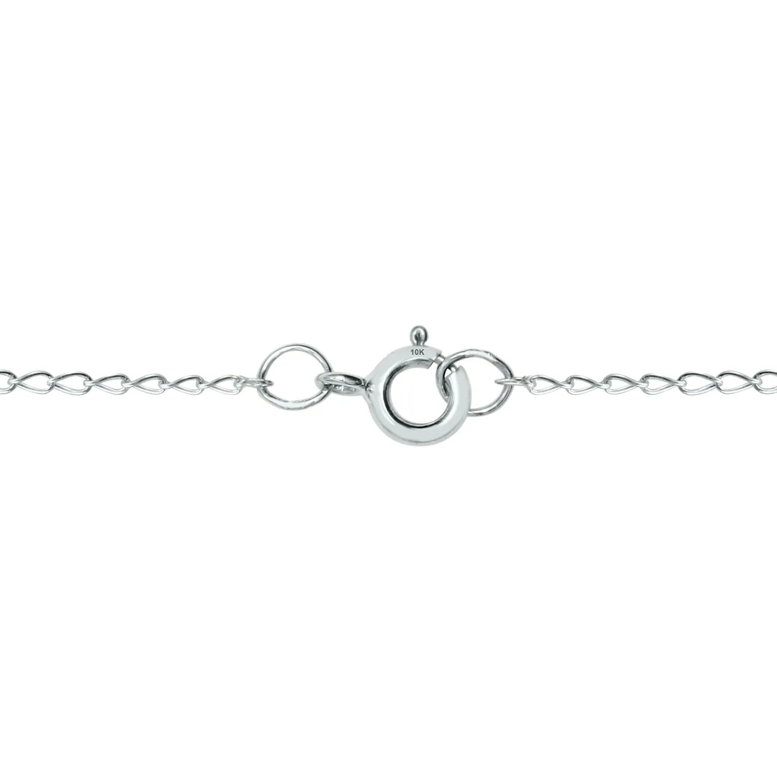 1/4 Ctw Natural Diamond Nestled Loop Pendant Necklace 10K White Gold