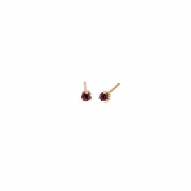 14k 2mm Birthstone Stud Earrings