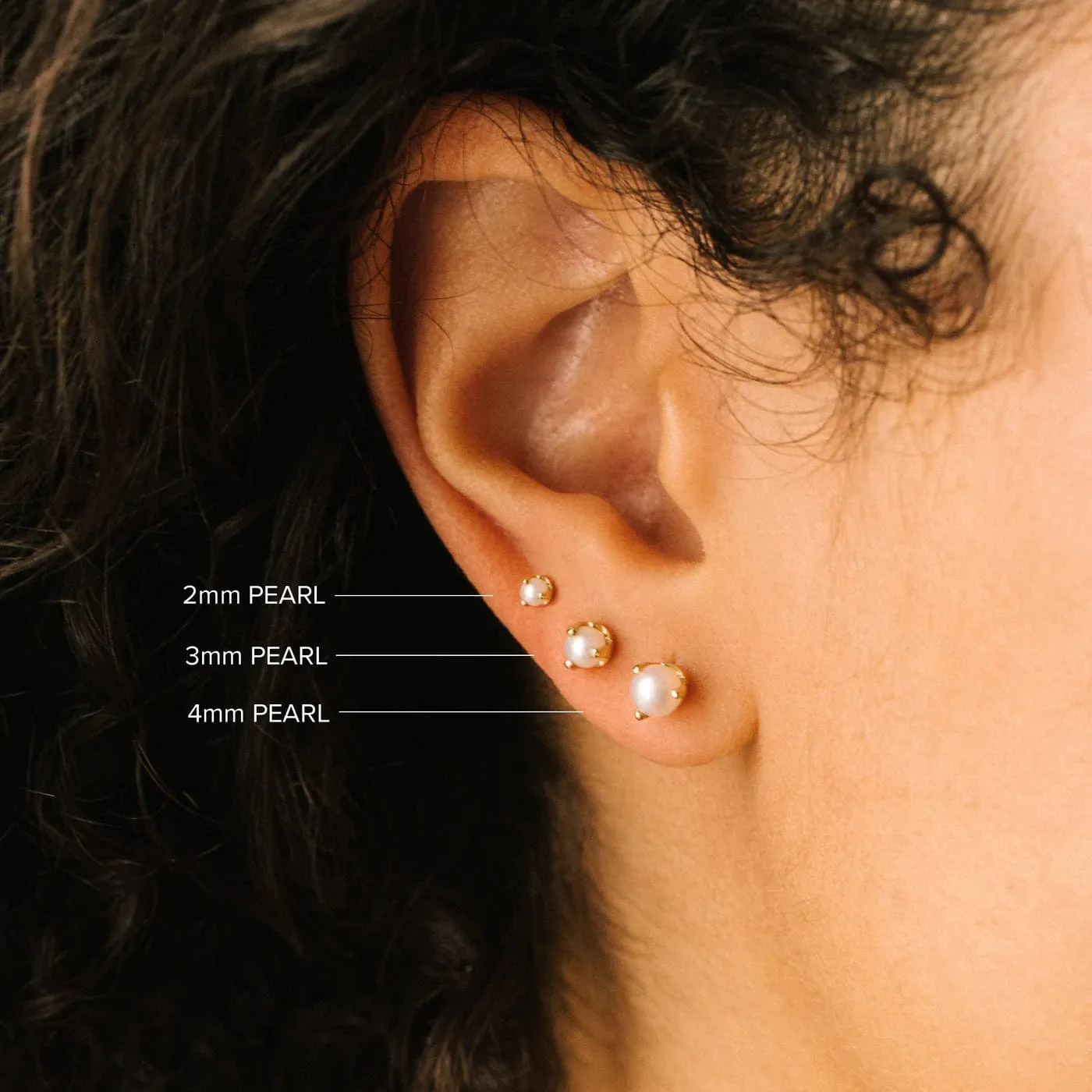 14k 2mm Birthstone Stud Earrings