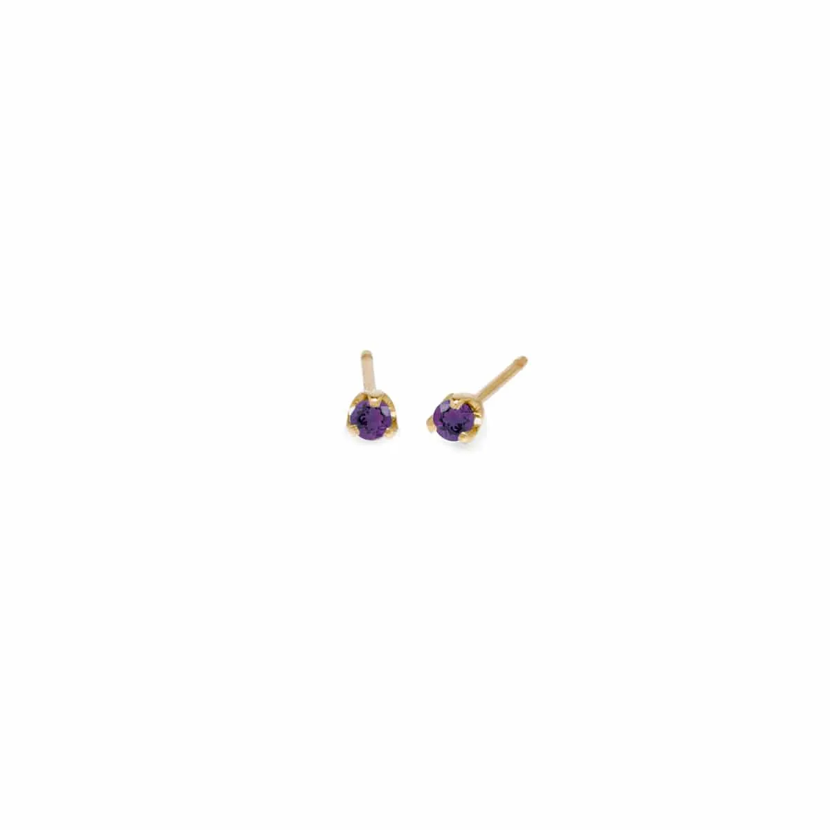 14k 2mm Birthstone Stud Earrings