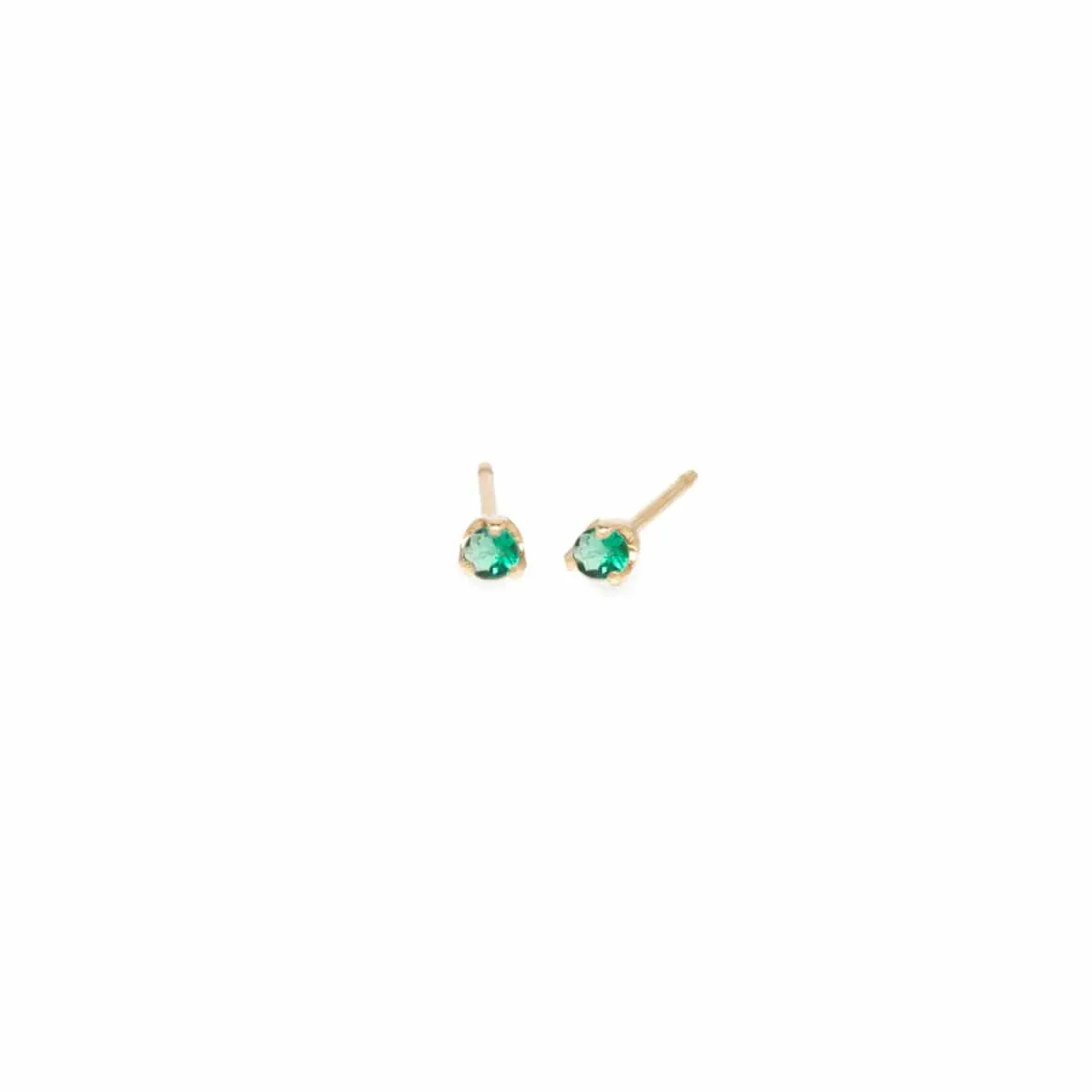 14k 2mm Birthstone Stud Earrings