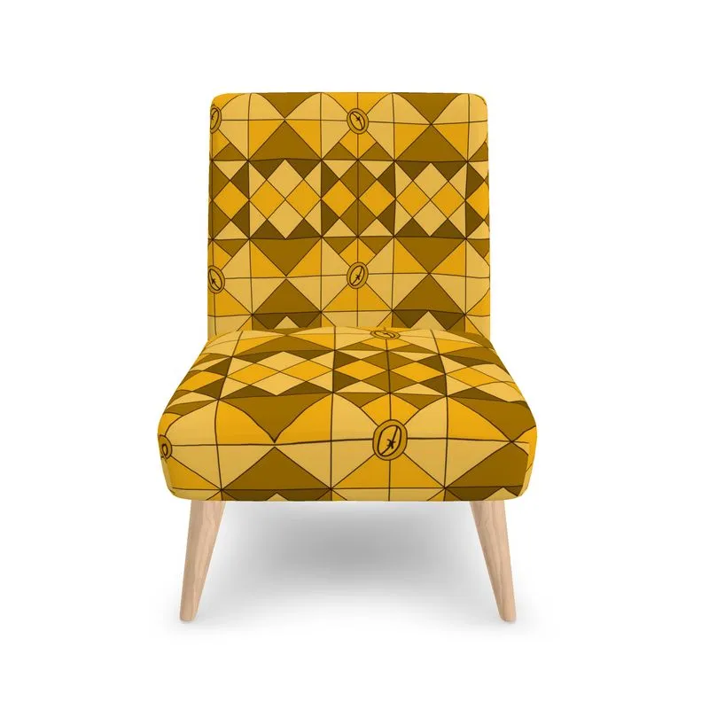 #177 LDCC designer MODERN CHAIR in gold pattern