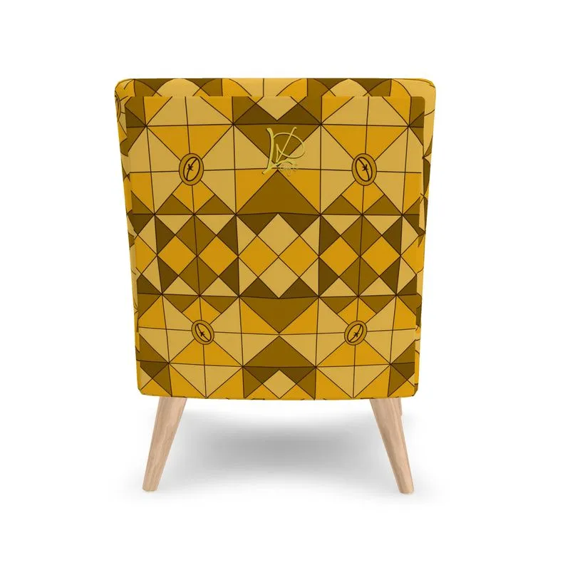 #177 LDCC designer MODERN CHAIR in gold pattern