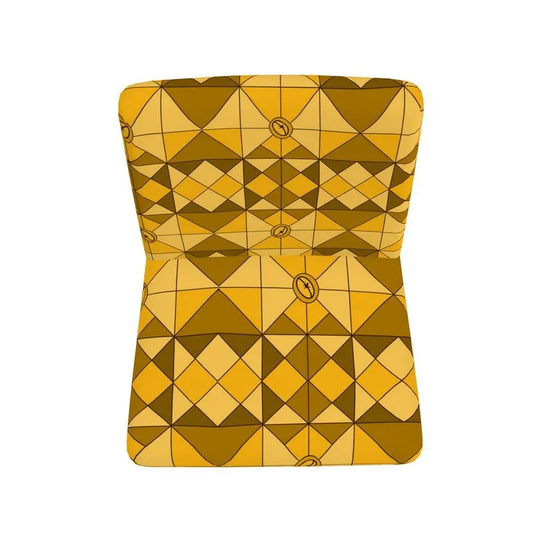 #177 LDCC designer MODERN CHAIR in gold pattern