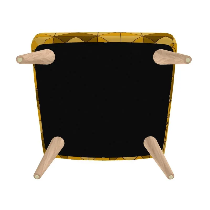 #177 LDCC designer MODERN CHAIR in gold pattern