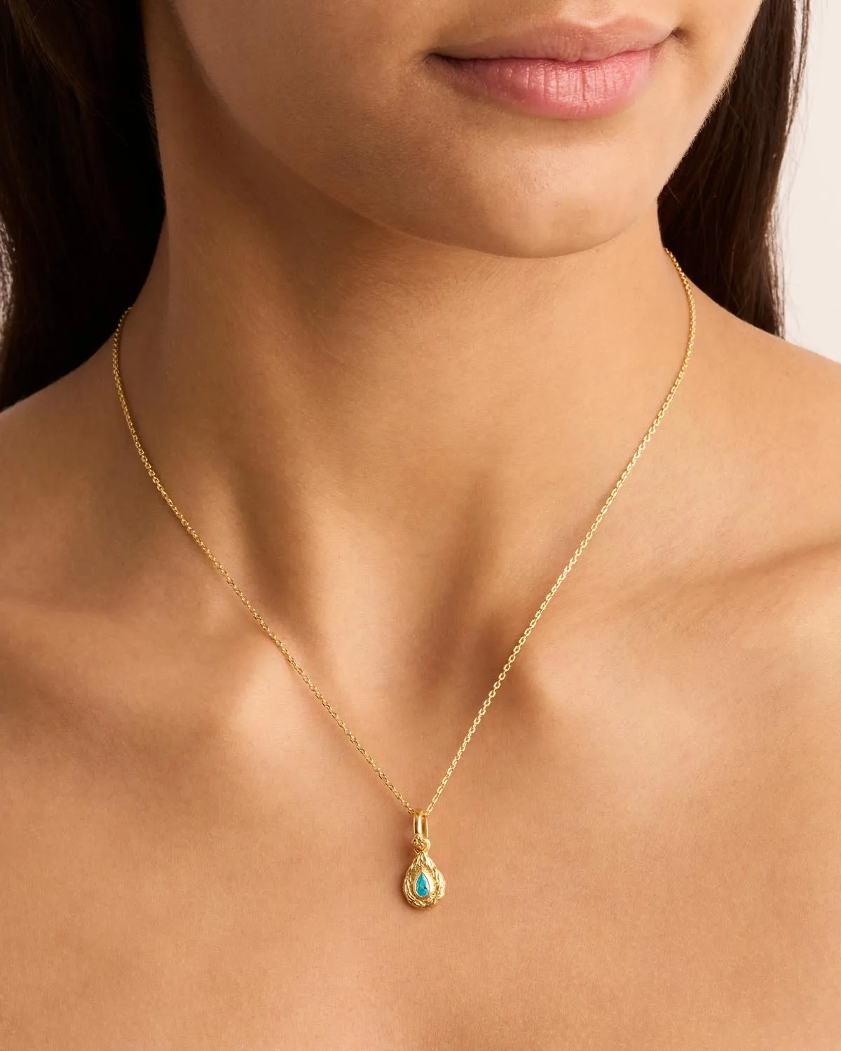 18k Gold Vermeil With Love Birthstone Annex Link Pendant - December