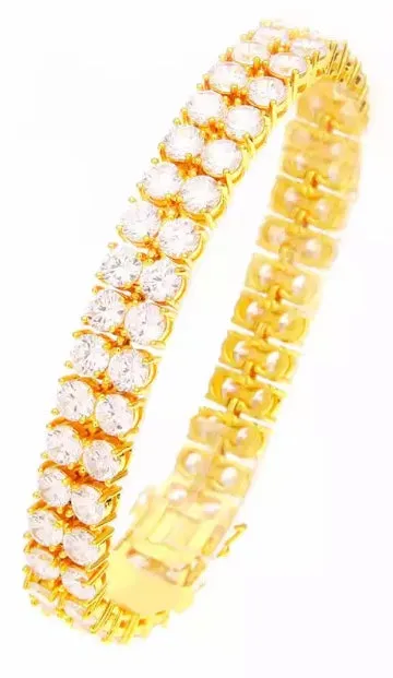 2 ROW 8” BRACELETS (PRONG SET)