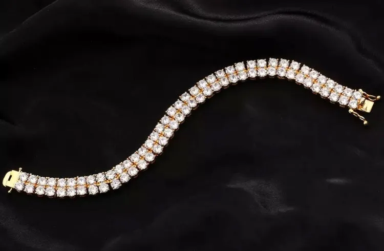 2 ROW 8” BRACELETS (PRONG SET)