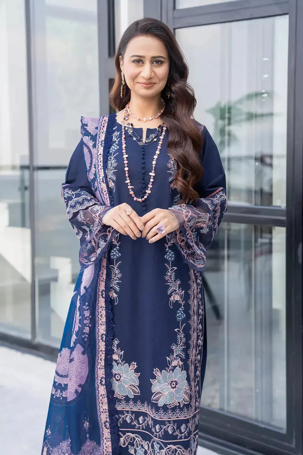 3PC Embroidered Unstitched Lawn Suit KSE-2627