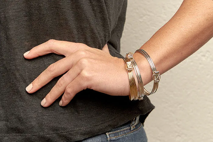 4 GOLD KNOT ELEPHANT HAIR BRACELETS