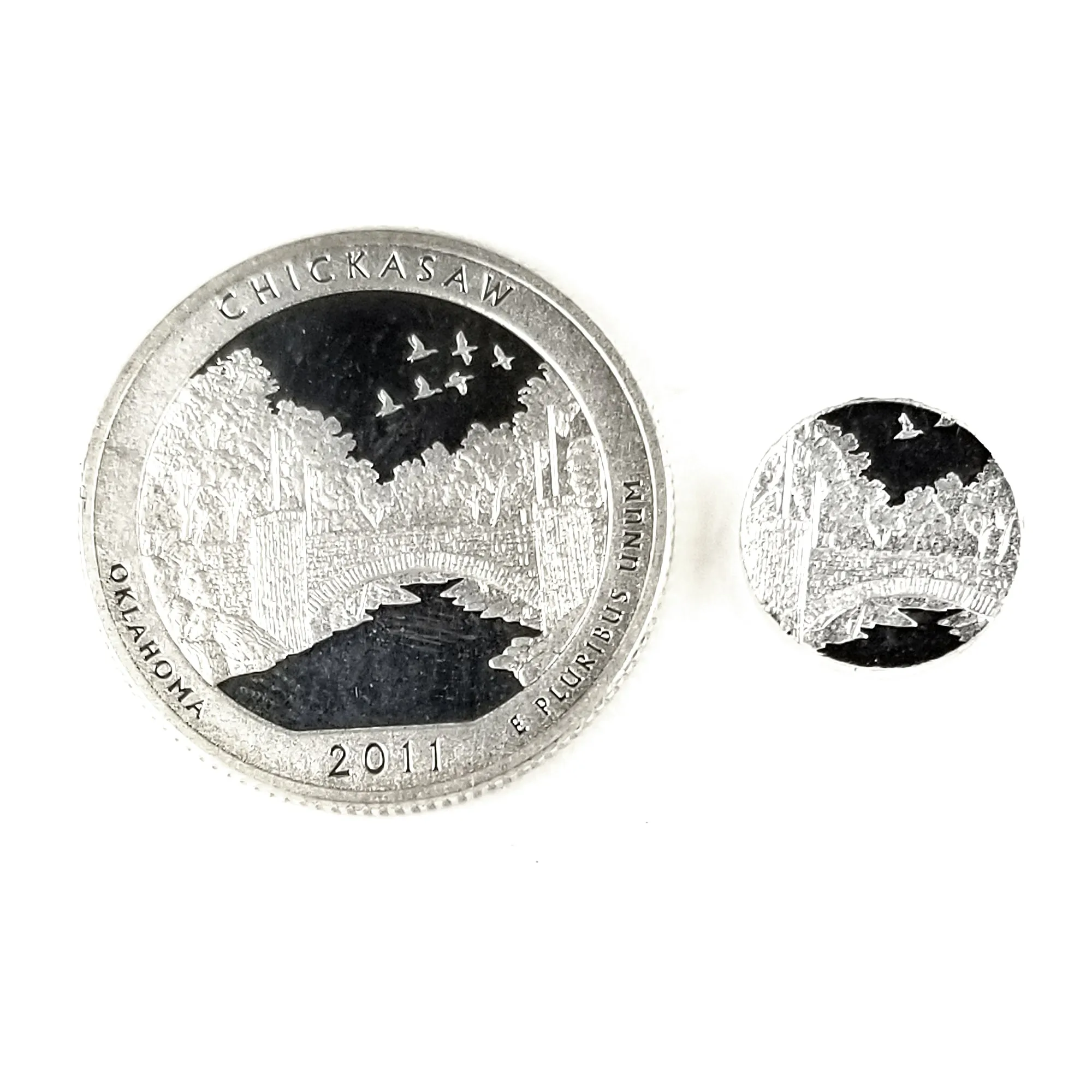 90% Silver Chickasaw National Park Quarter Ring