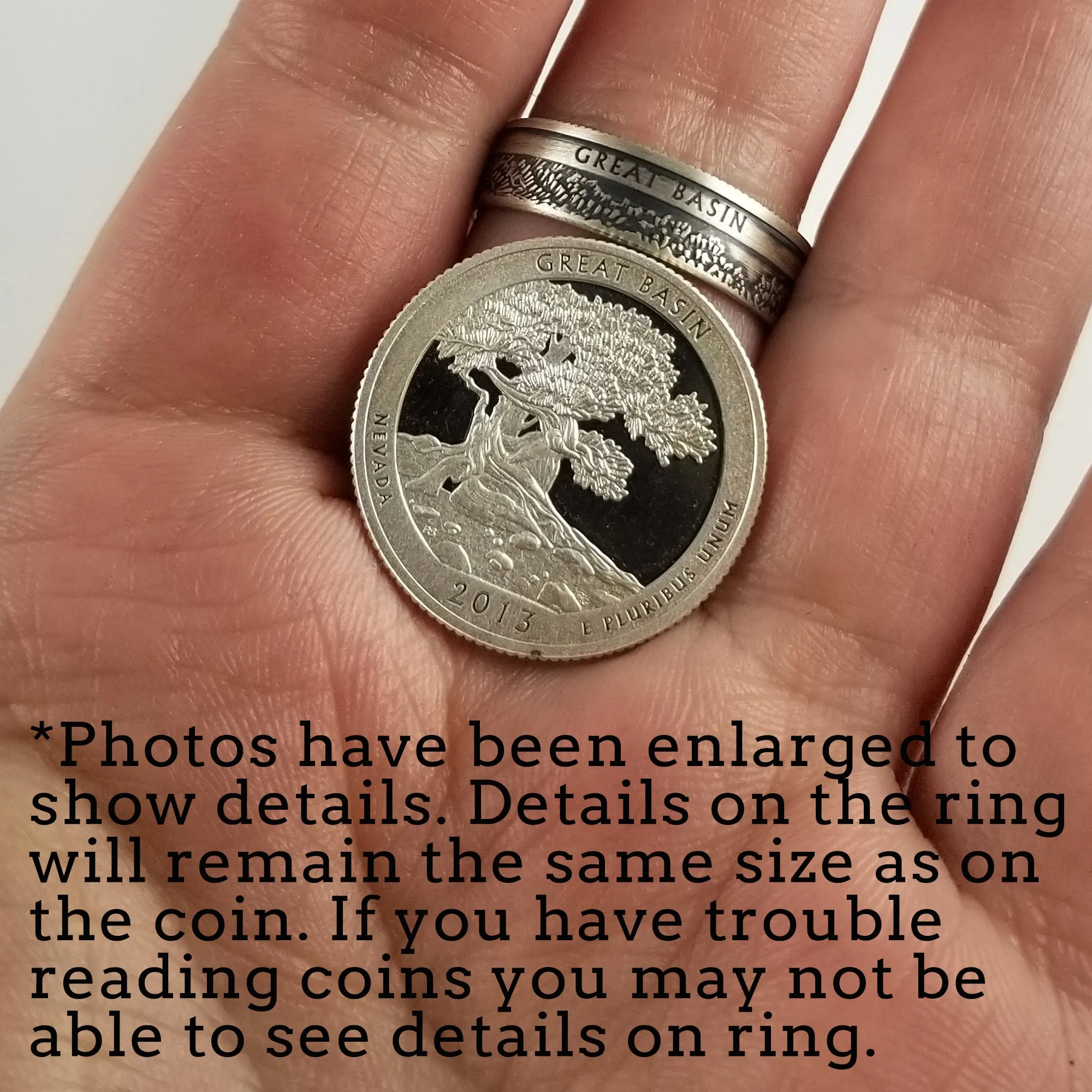 90% Silver Chickasaw National Park Quarter Ring