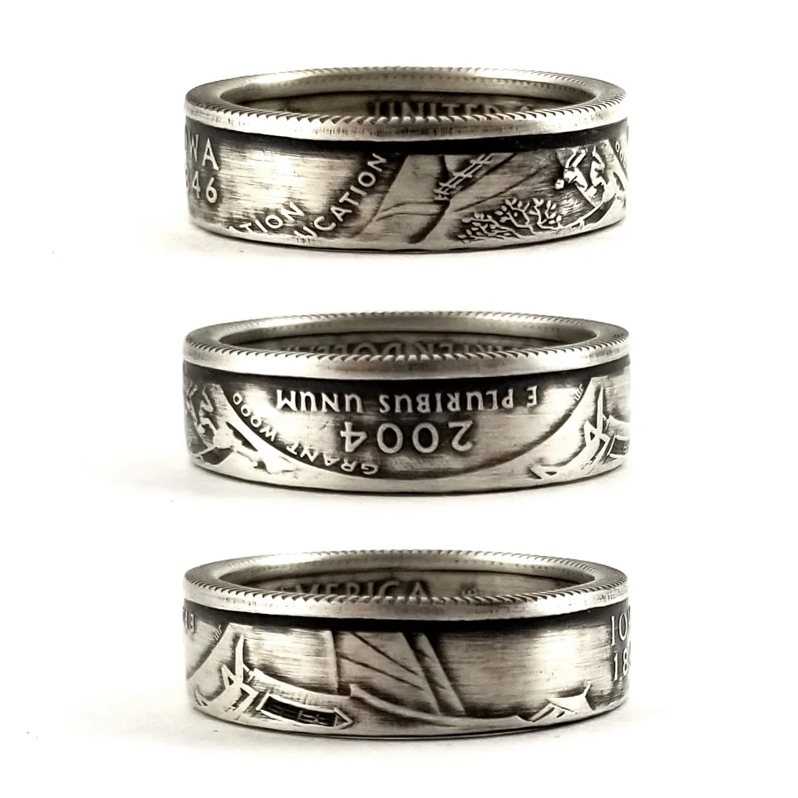 90% Silver Iowa Quarter Ring