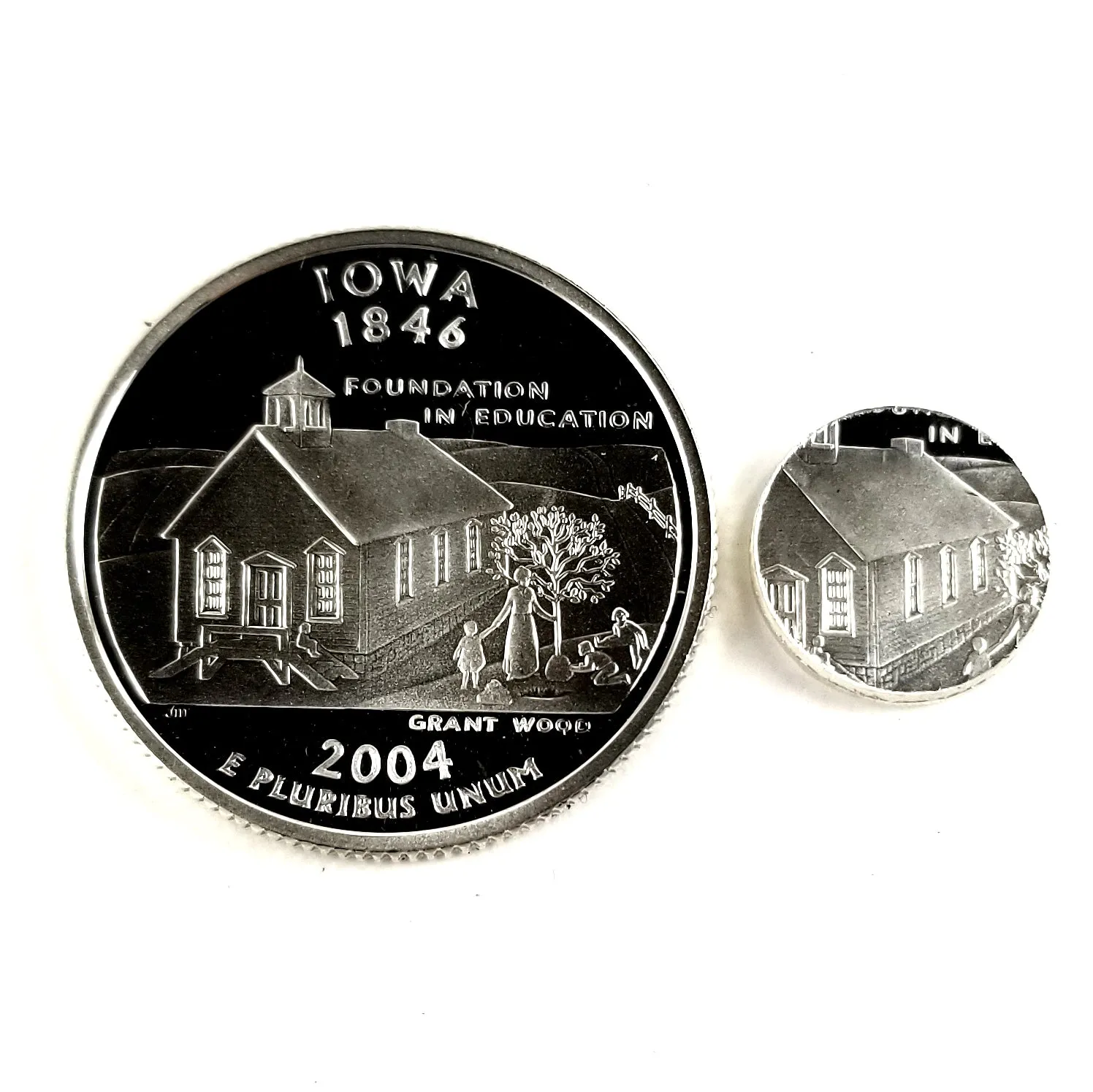 90% Silver Iowa Quarter Ring