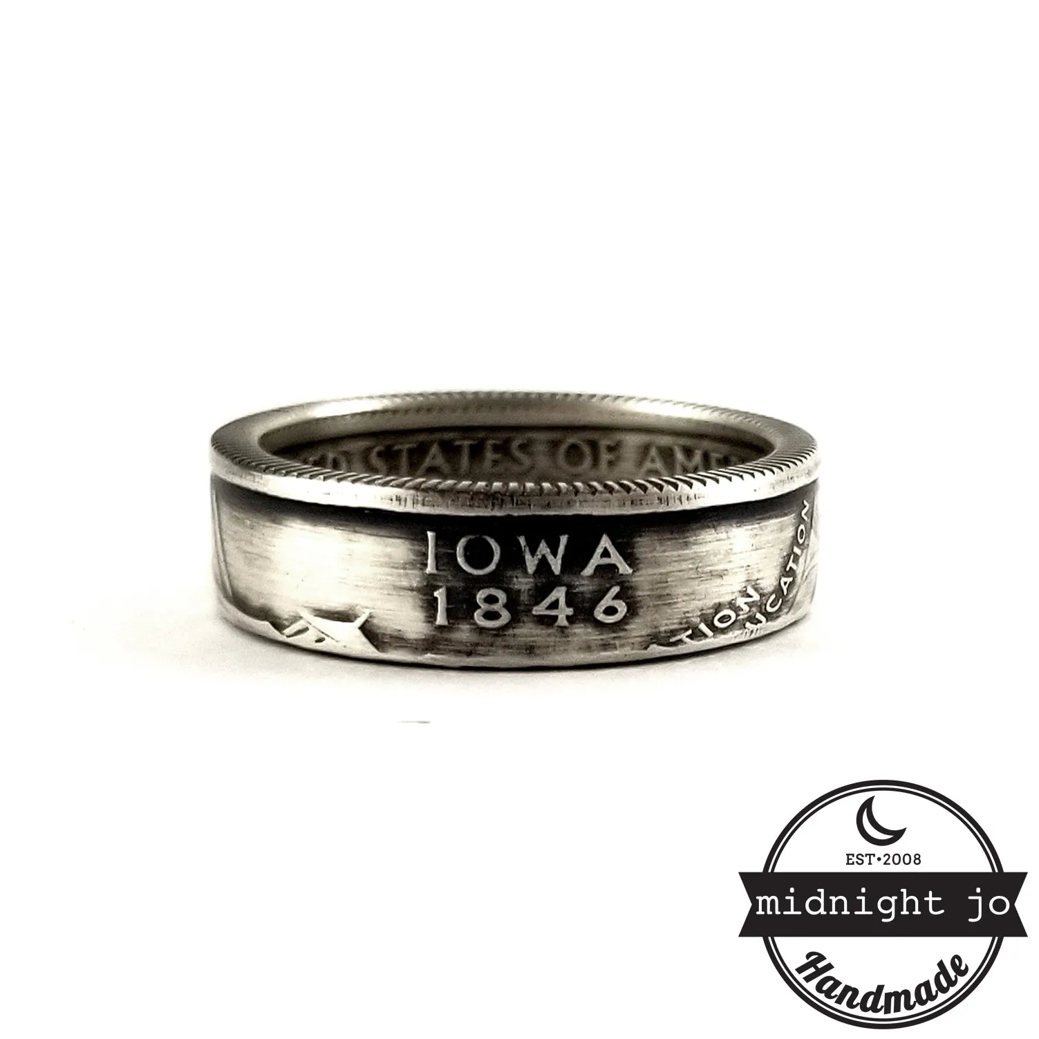 90% Silver Iowa Quarter Ring