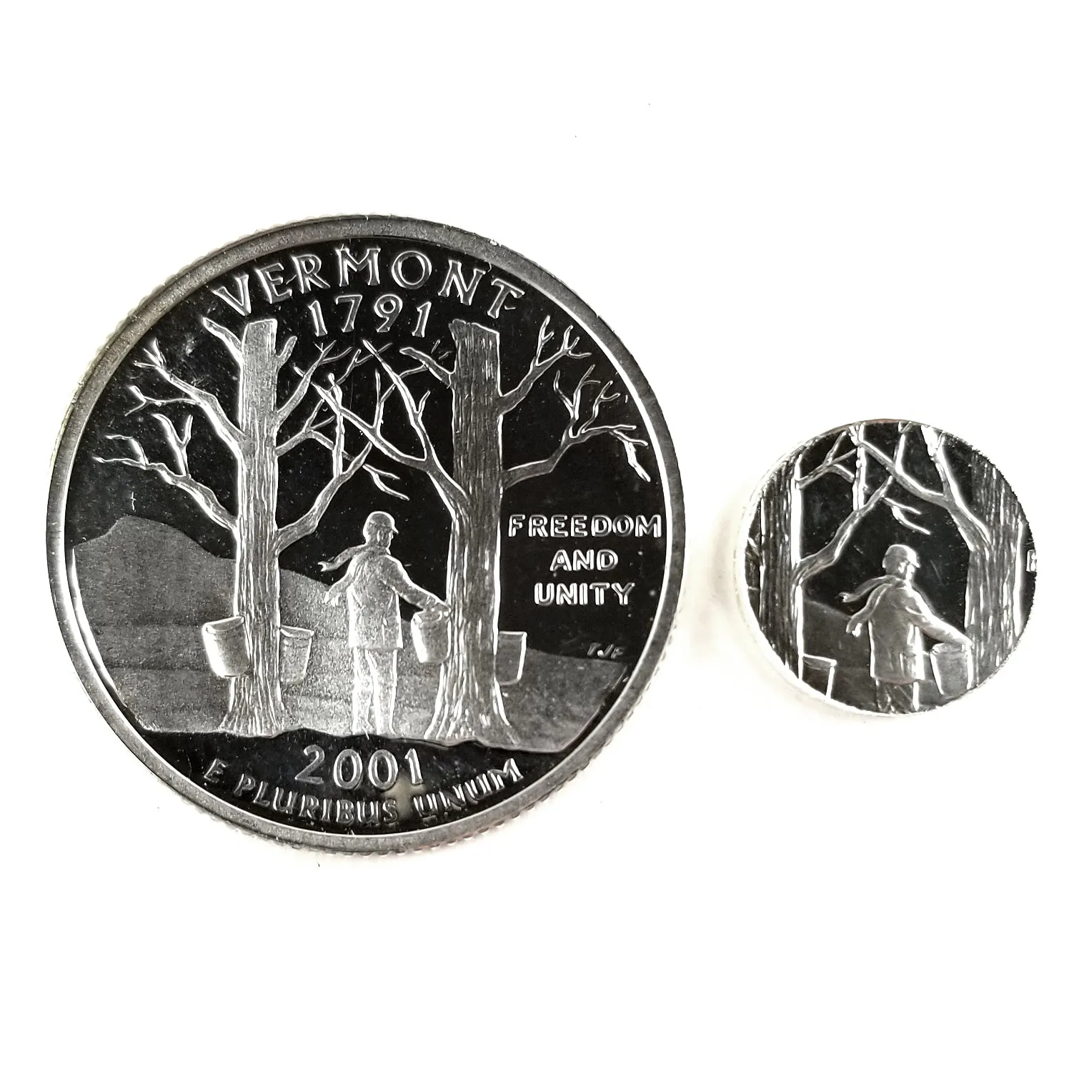 90% Silver Vermont Quarter Ring