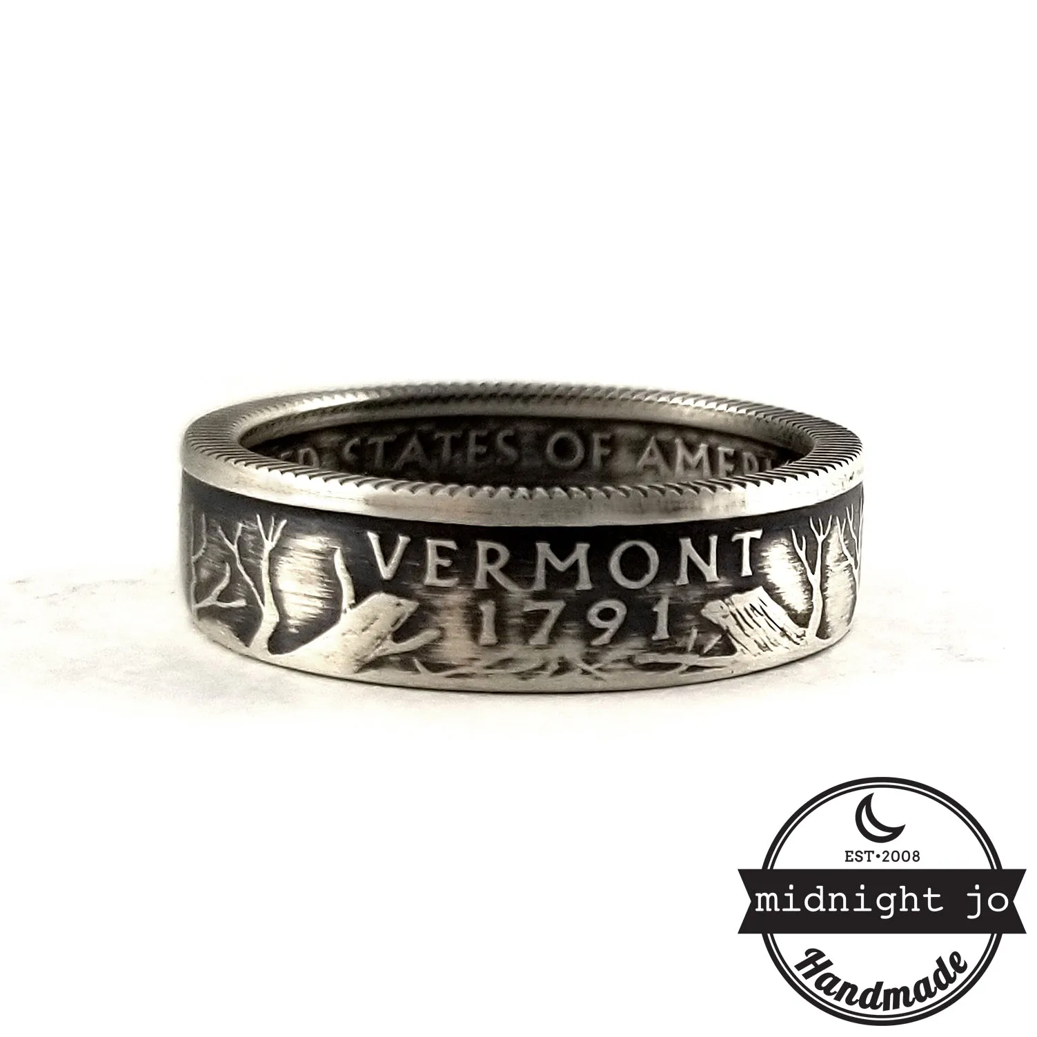 90% Silver Vermont Quarter Ring