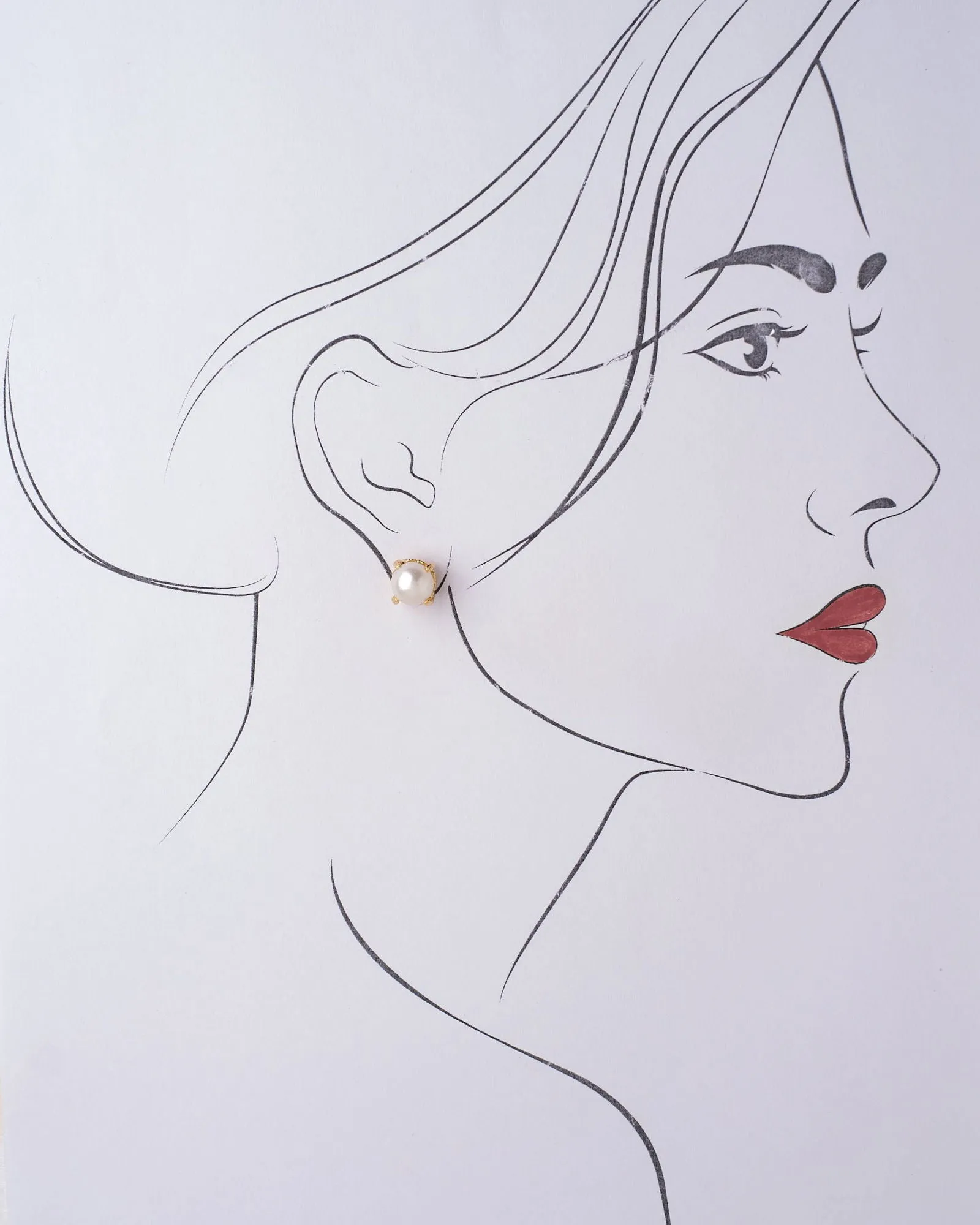 A Knot Of Elegance Pearl Stud