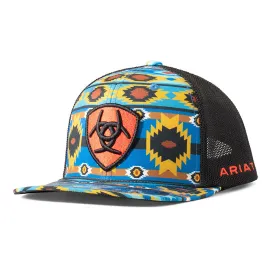 A300083897 Ariat Flexfit Southwest Shield Patch Black Ball Cap
