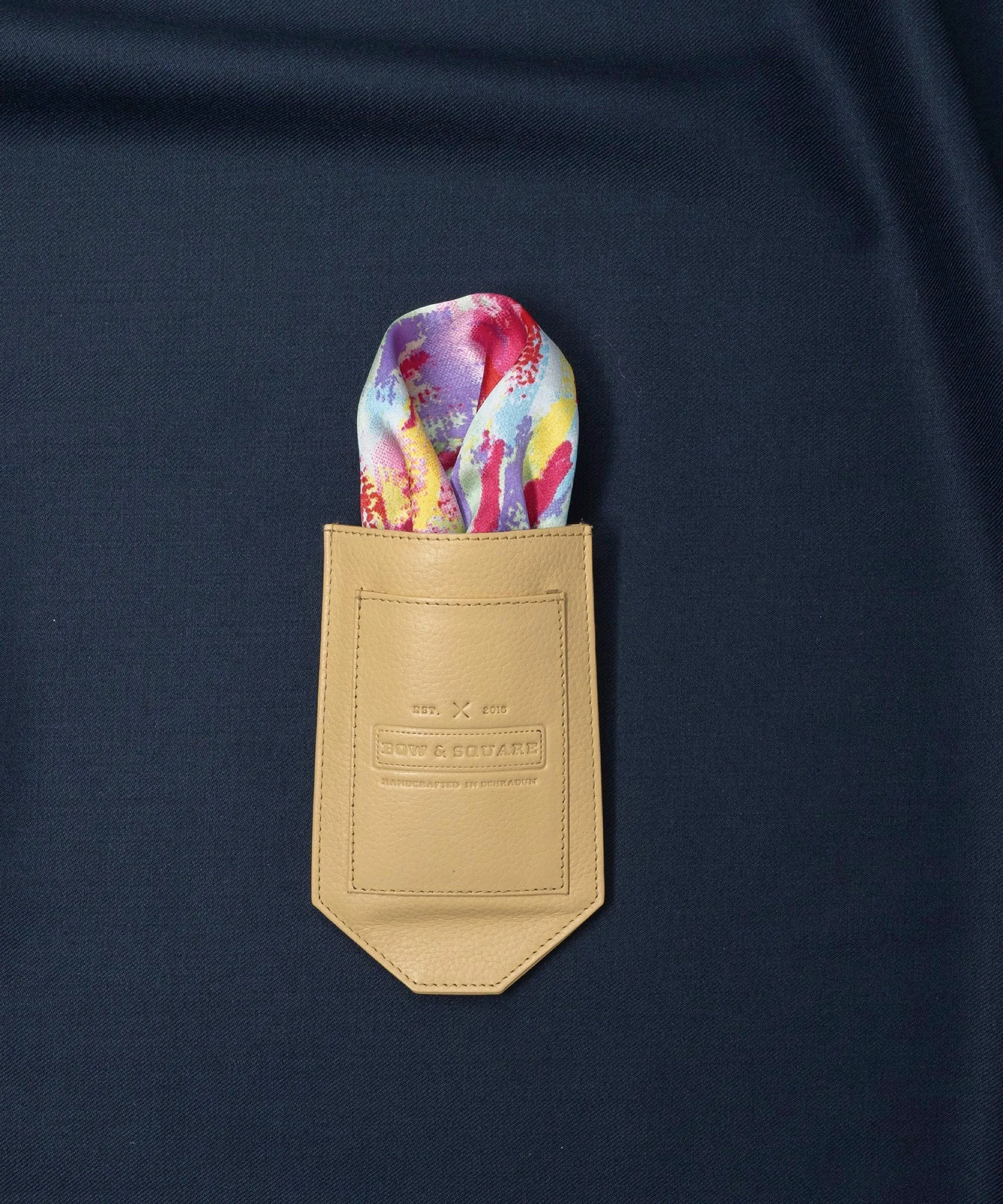 After 8 Abstract Red Pocket Square