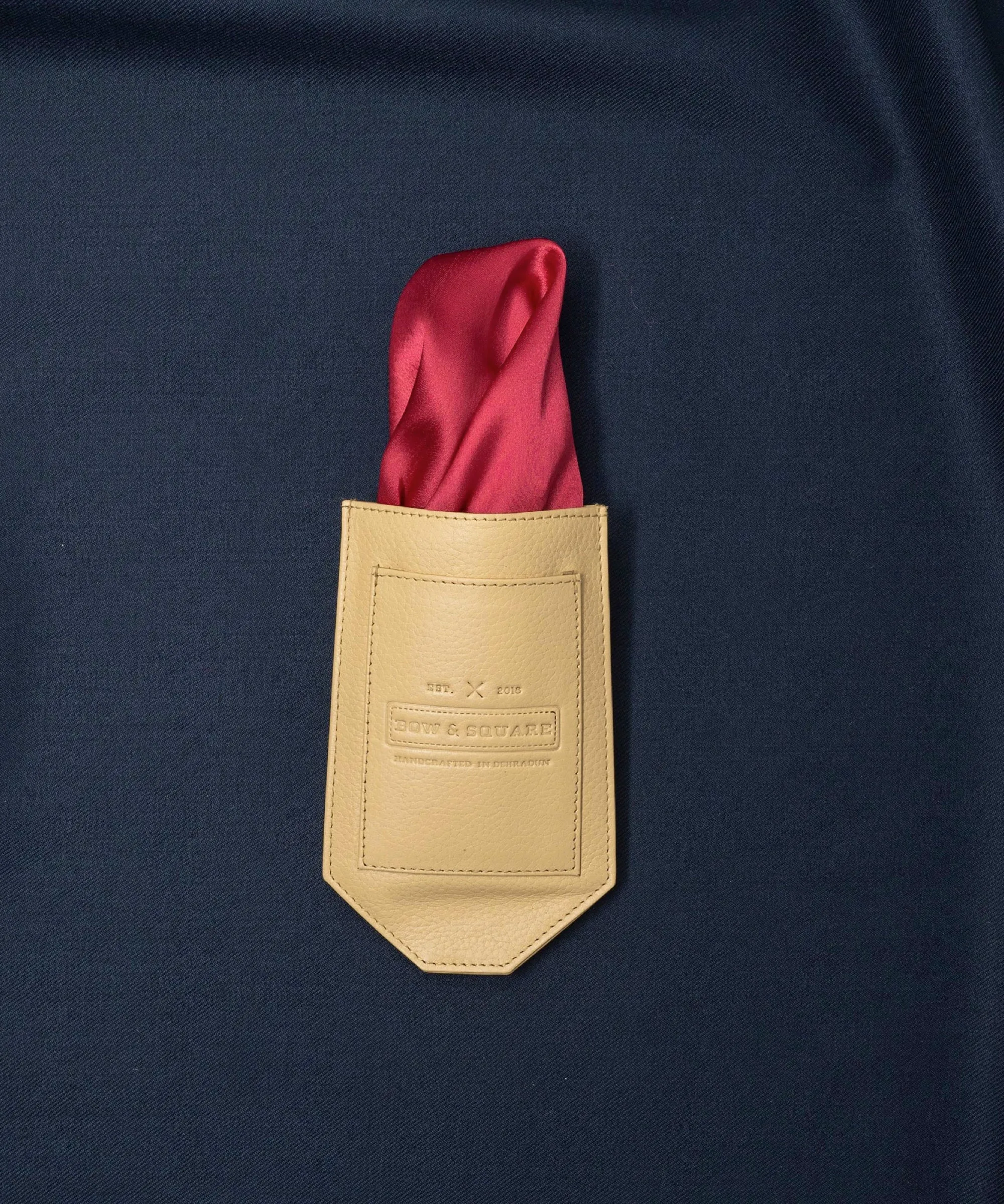 After 8 Abstract Red Pocket Square