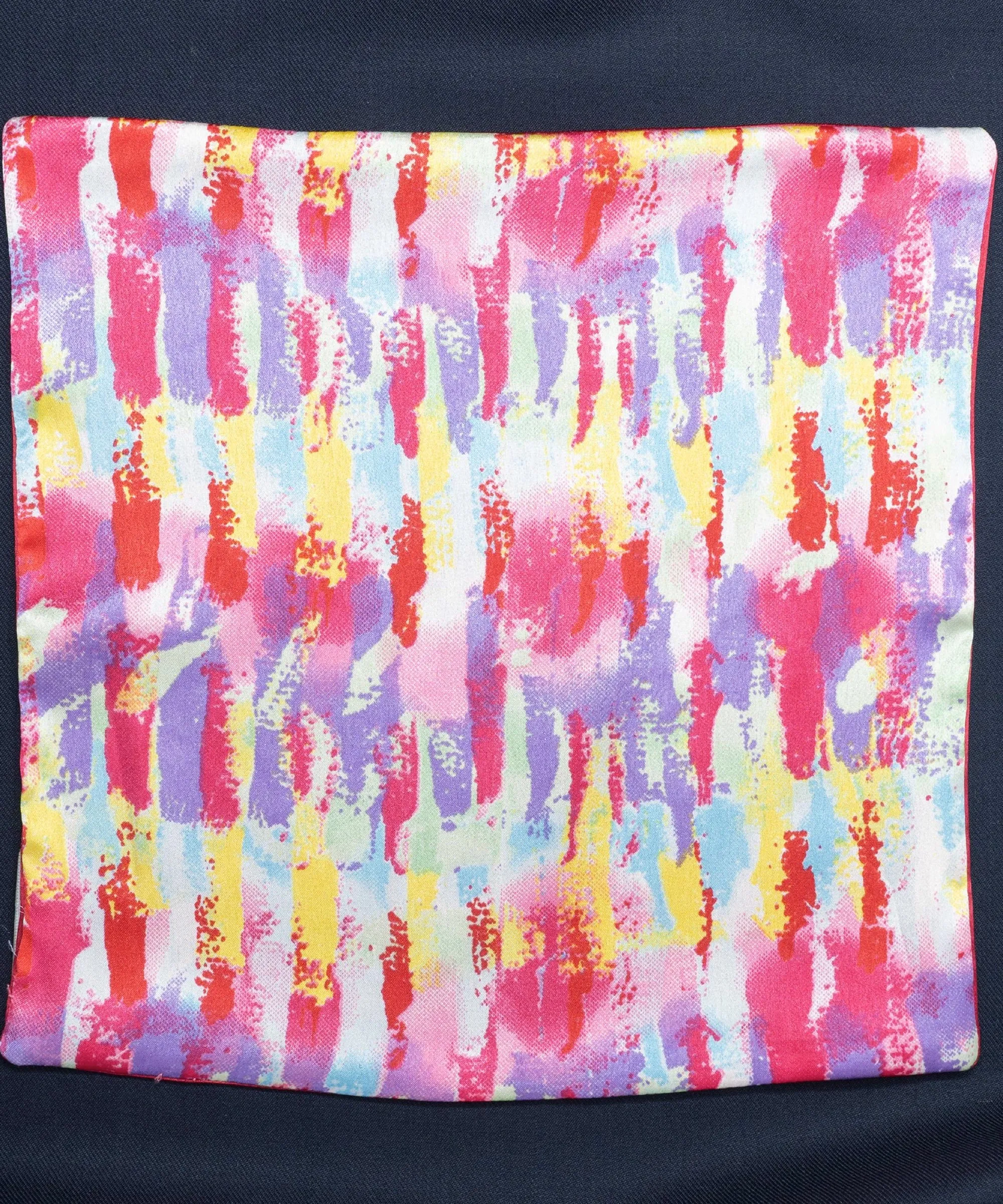 After 8 Abstract Red Pocket Square