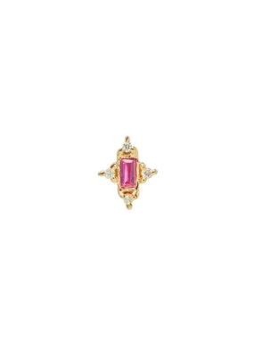 Amulet Stud with Ruby 10k SINGLE