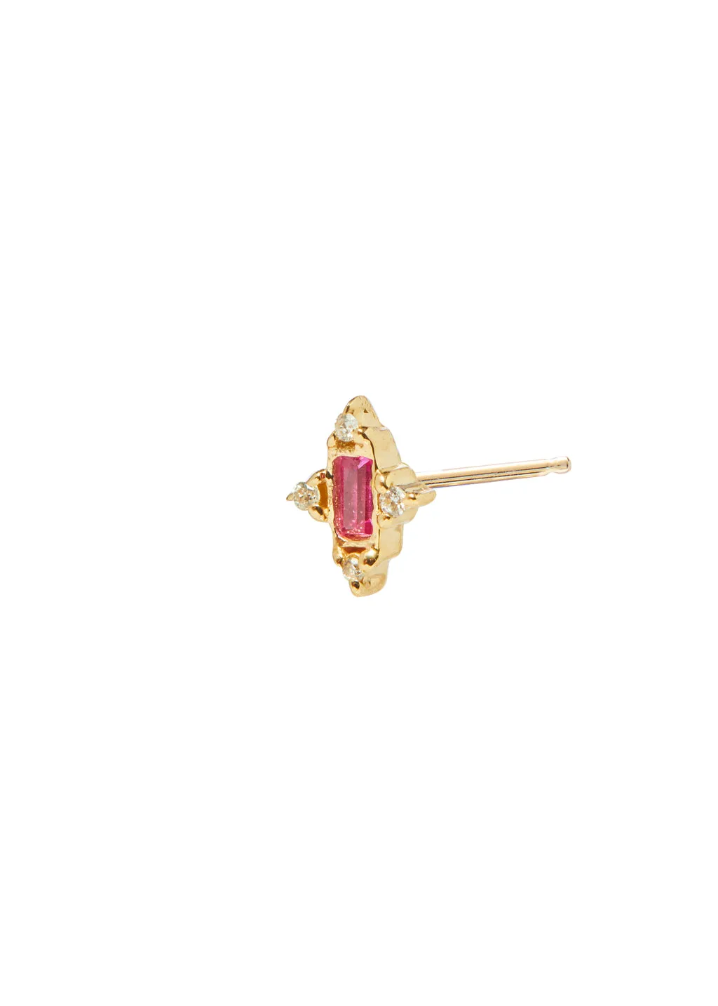 Amulet Stud with Ruby 10k SINGLE