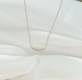 Arch Diamond Necklace - Solid 14kt
