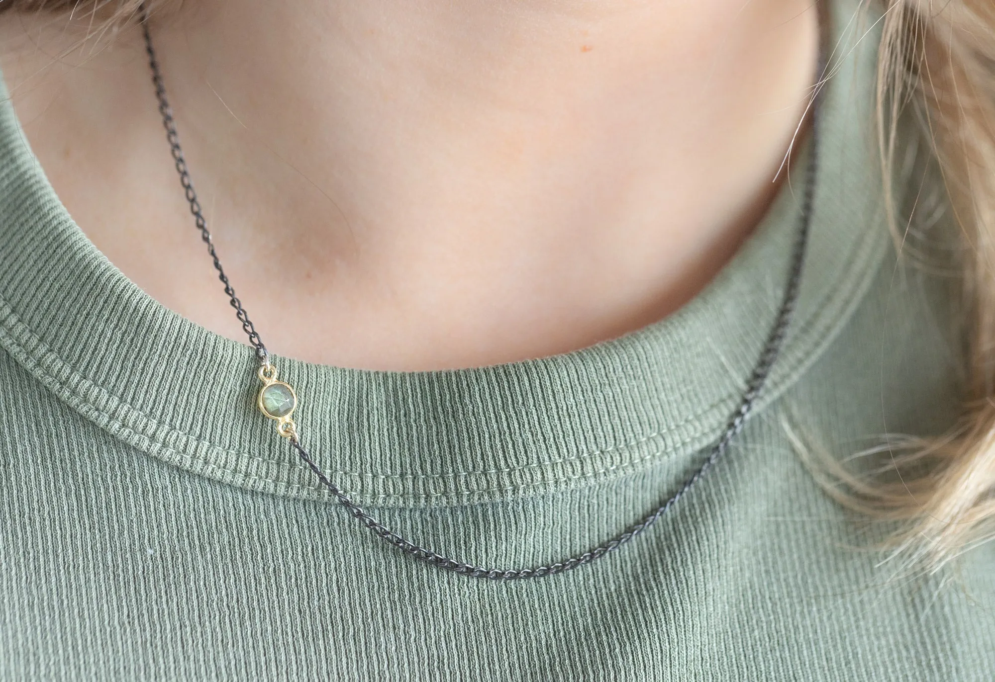 Asymmetrical Gemstone Necklace