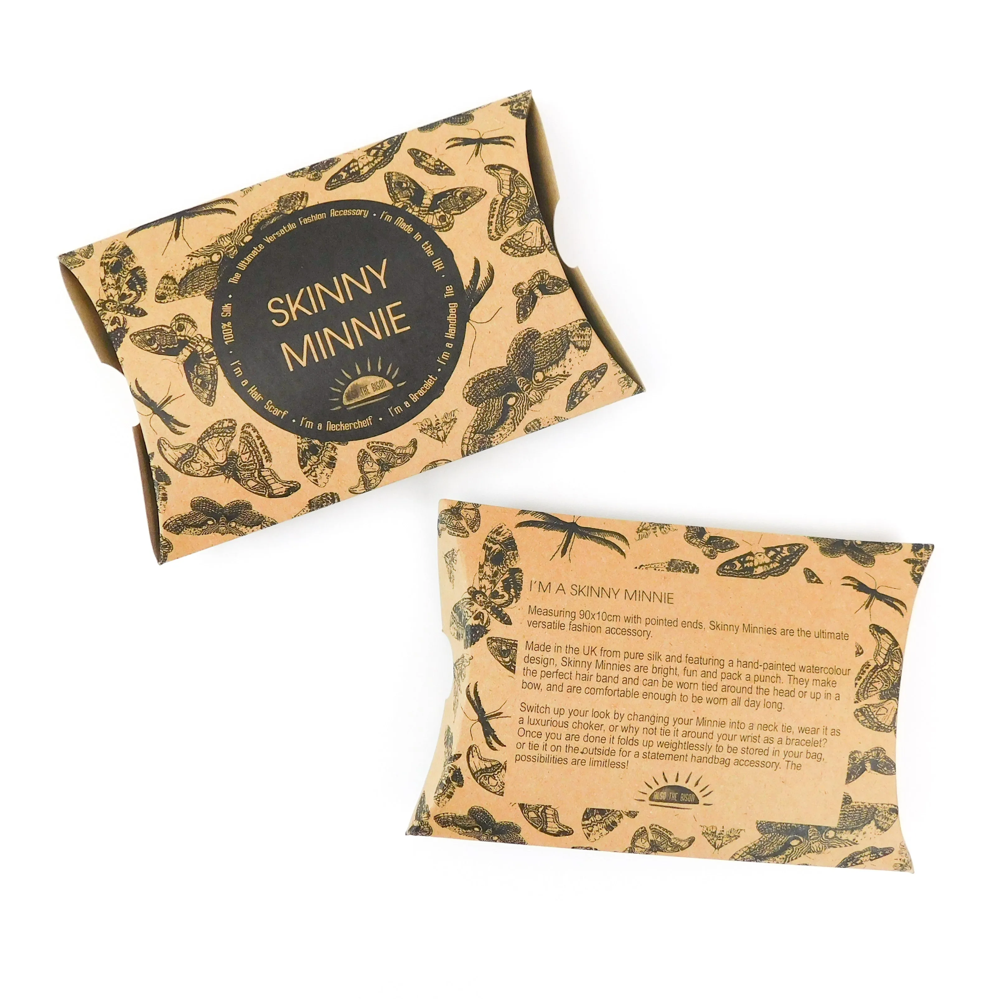 Autumna Fallen Leaves Print Silk Skinny Minnie