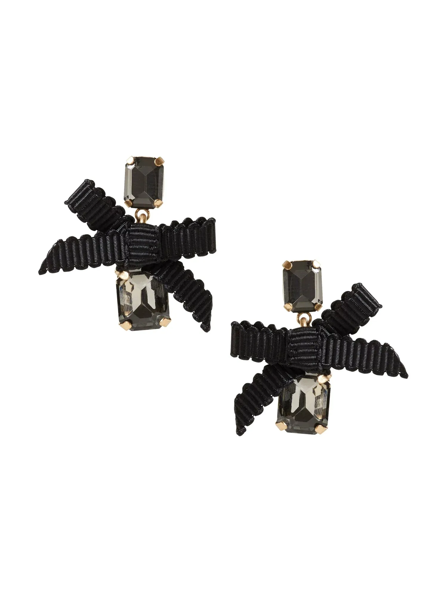 Banana Republic Jeweled Ribbon Asymmetrical Earring Set