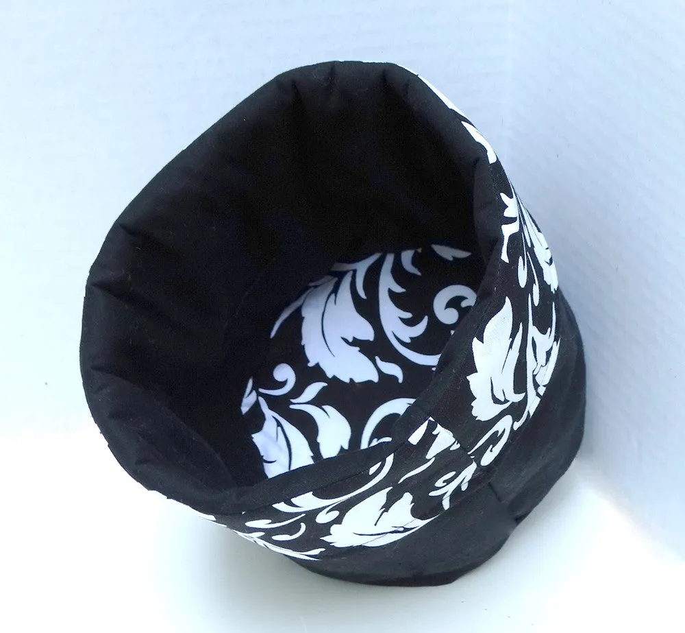 Black & White Leaf Print Bin