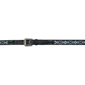 Black Southwest Beaded Inlay Belt