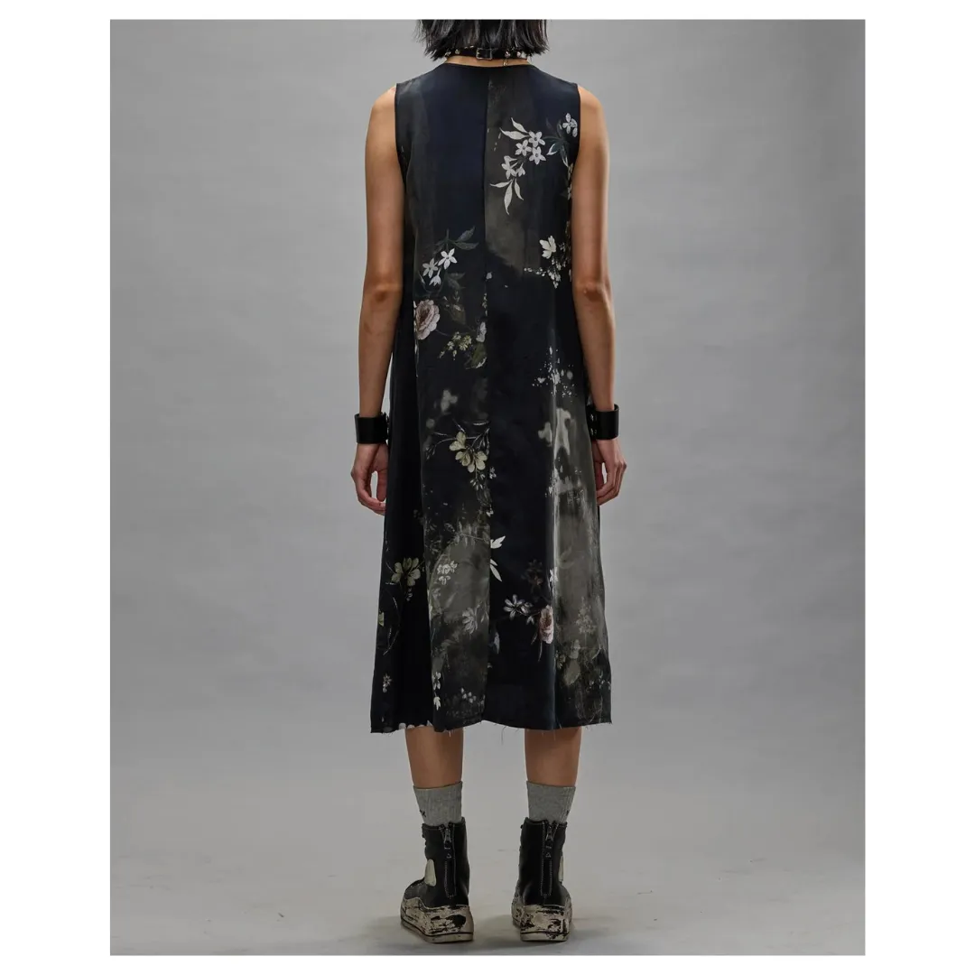 Bleached Floral Midi Dress