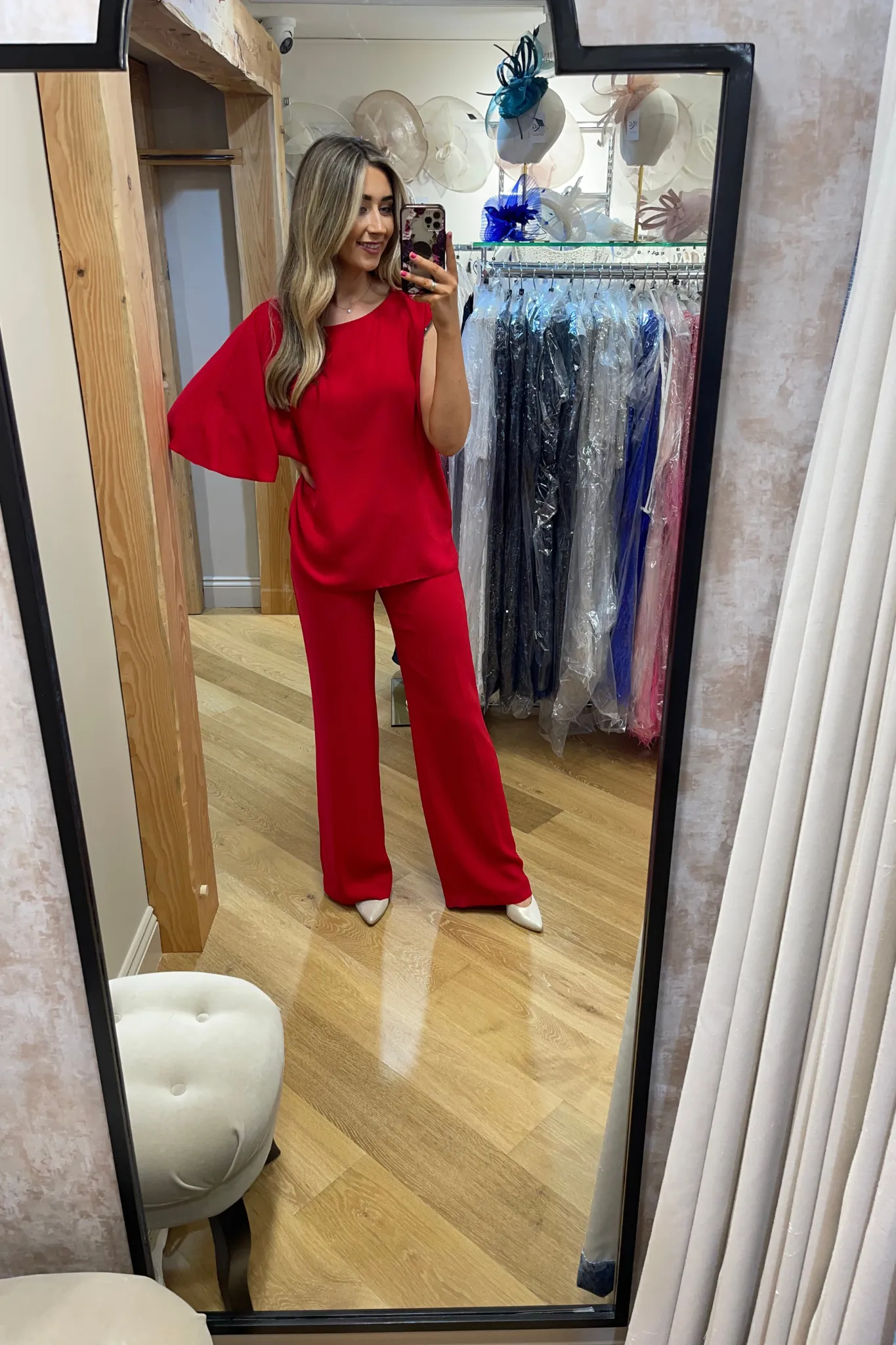 Blouse Asymmetric sleeves and rhinestones