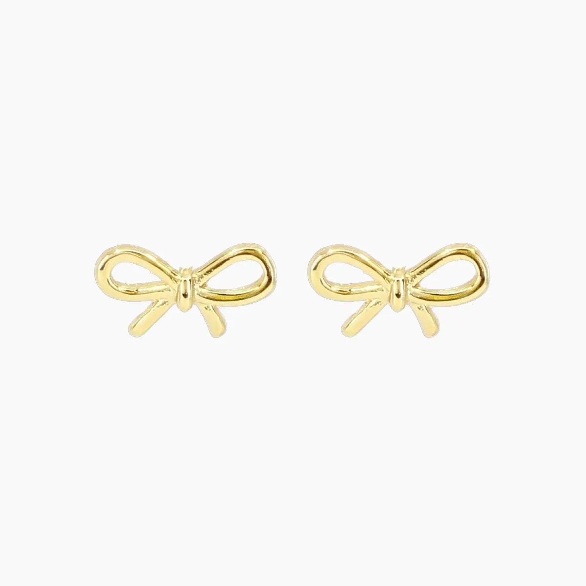 Bow Stud Earrings (Gold)