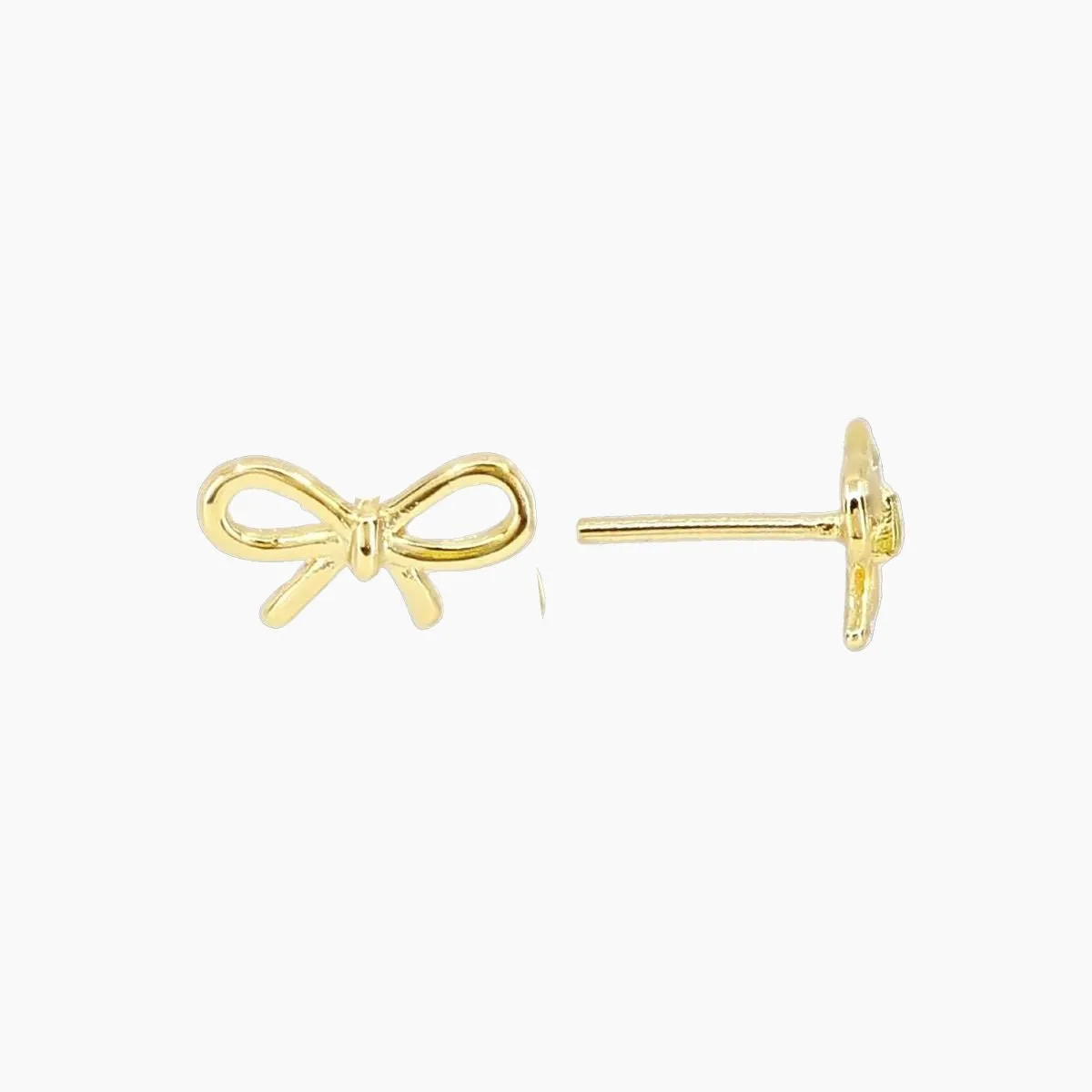 Bow Stud Earrings (Gold)