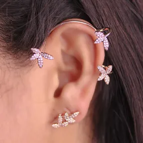 BUTTERFLY DIA EAR-CUFFS