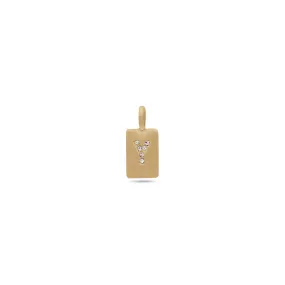 CHARM crystal Y pendant, gold-plated