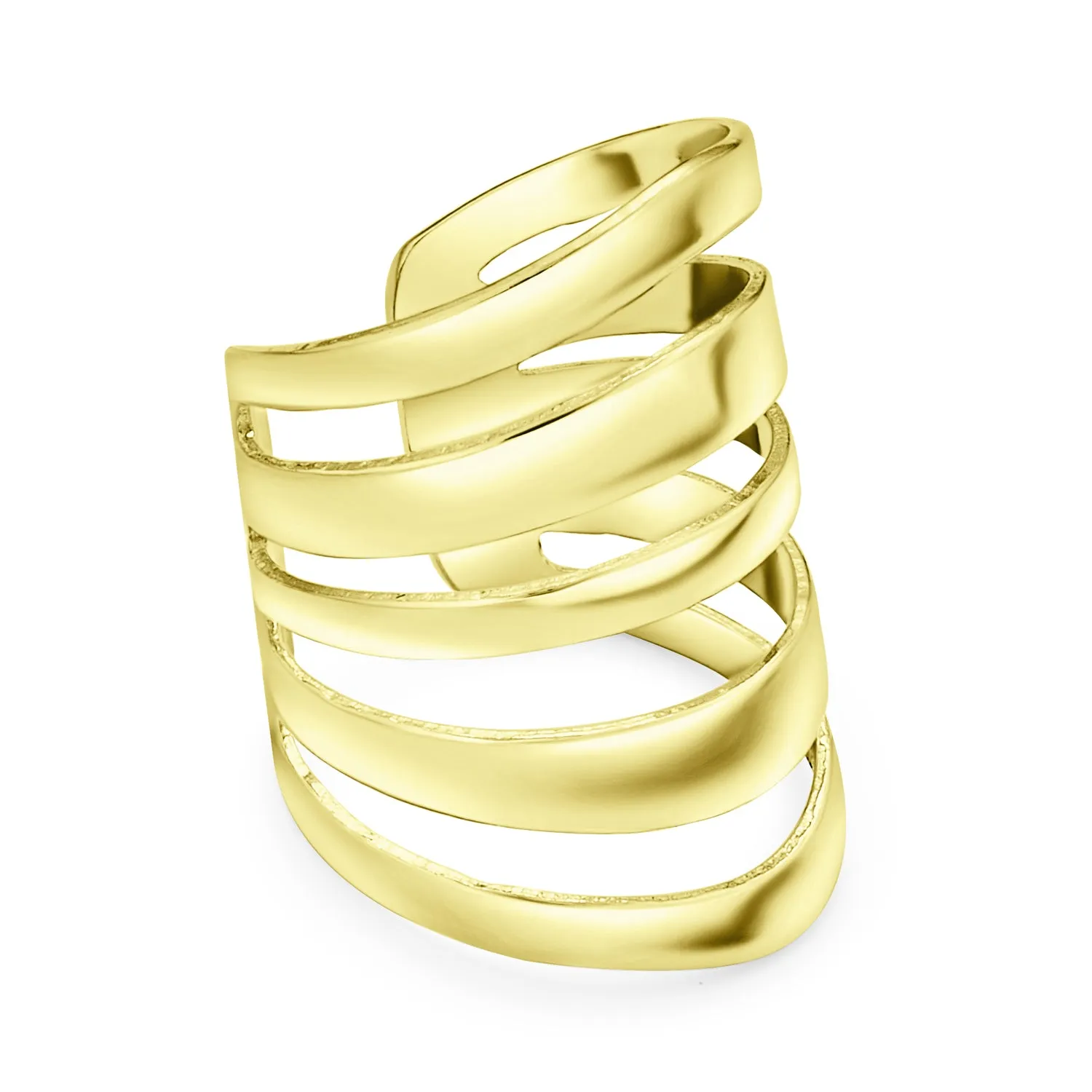 Chevron Cartilage Ear Cuffs Earrings Gold Plated Sterling Silver