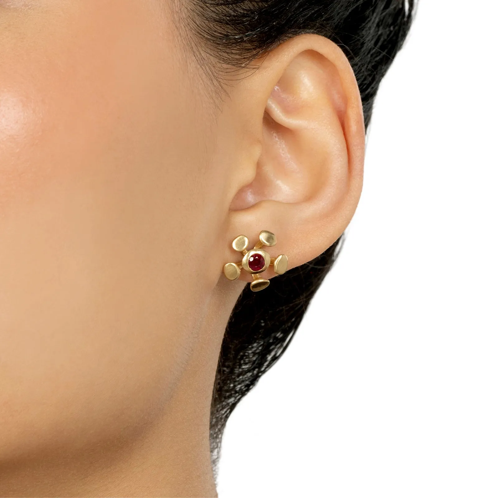 Chrona Studs - Ruby
