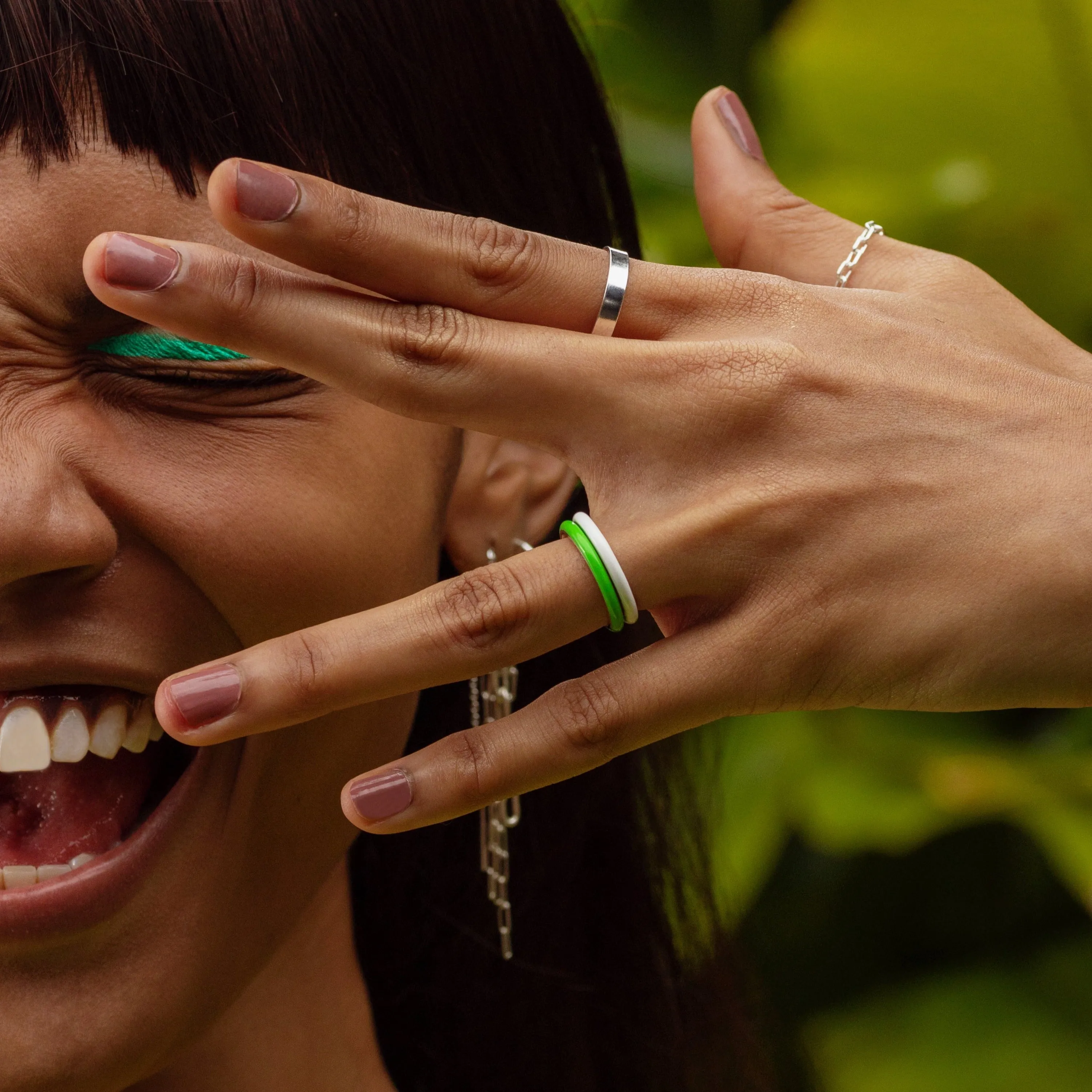 Classic Green Stacker Ring