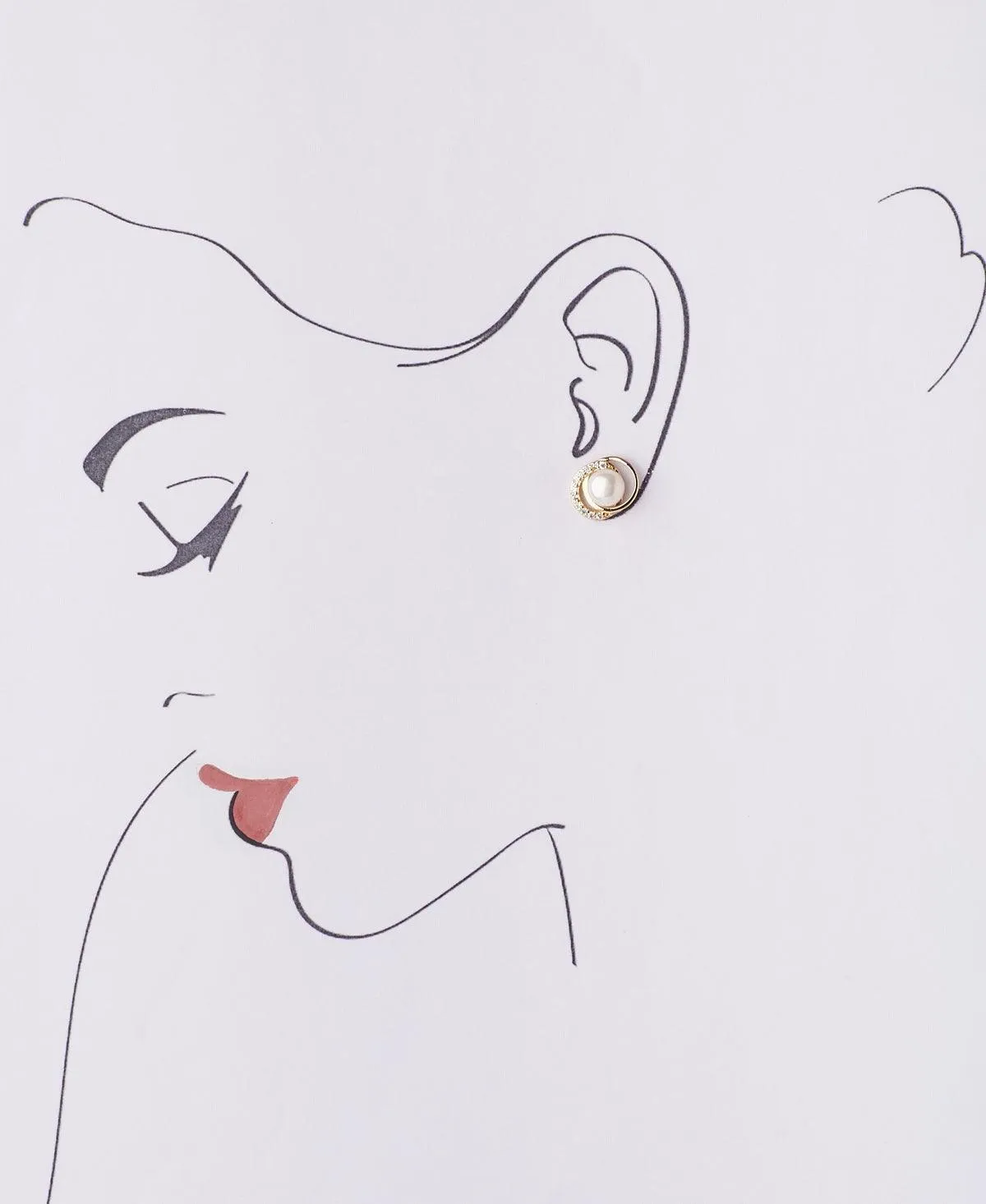 Classic White Stud Pearl Earring