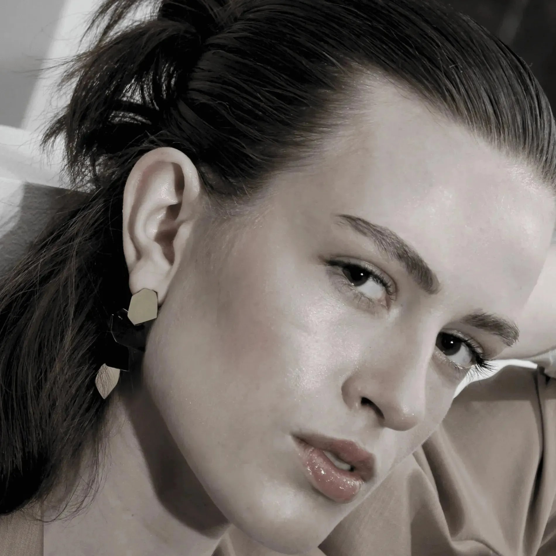Courage Waterproof Geometric Statement Earring Silver Plating