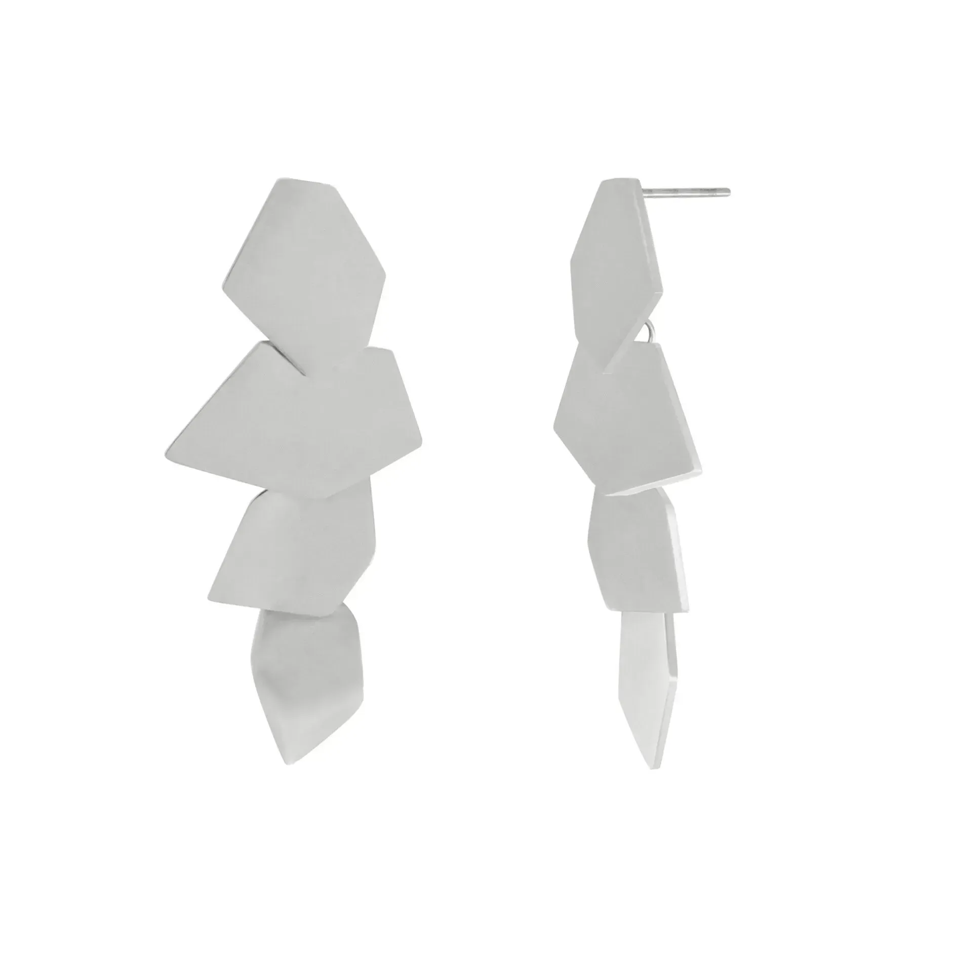 Courage Waterproof Geometric Statement Earring Silver Plating