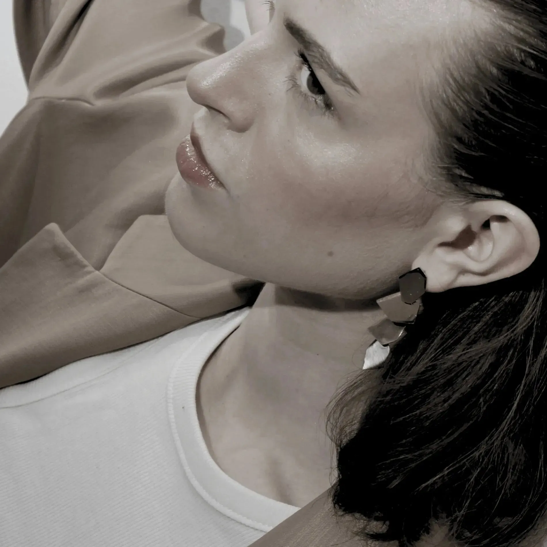 Courage Waterproof Geometric Statement Earring Silver Plating