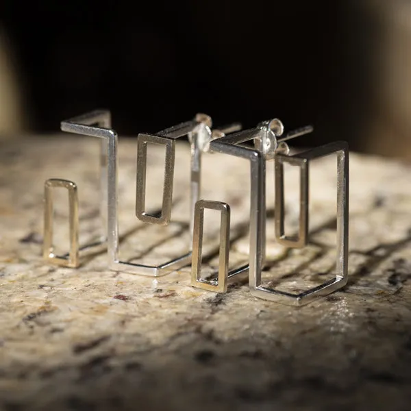 Creating Things by Andrea Rojas Córdoba - One Line Earrings