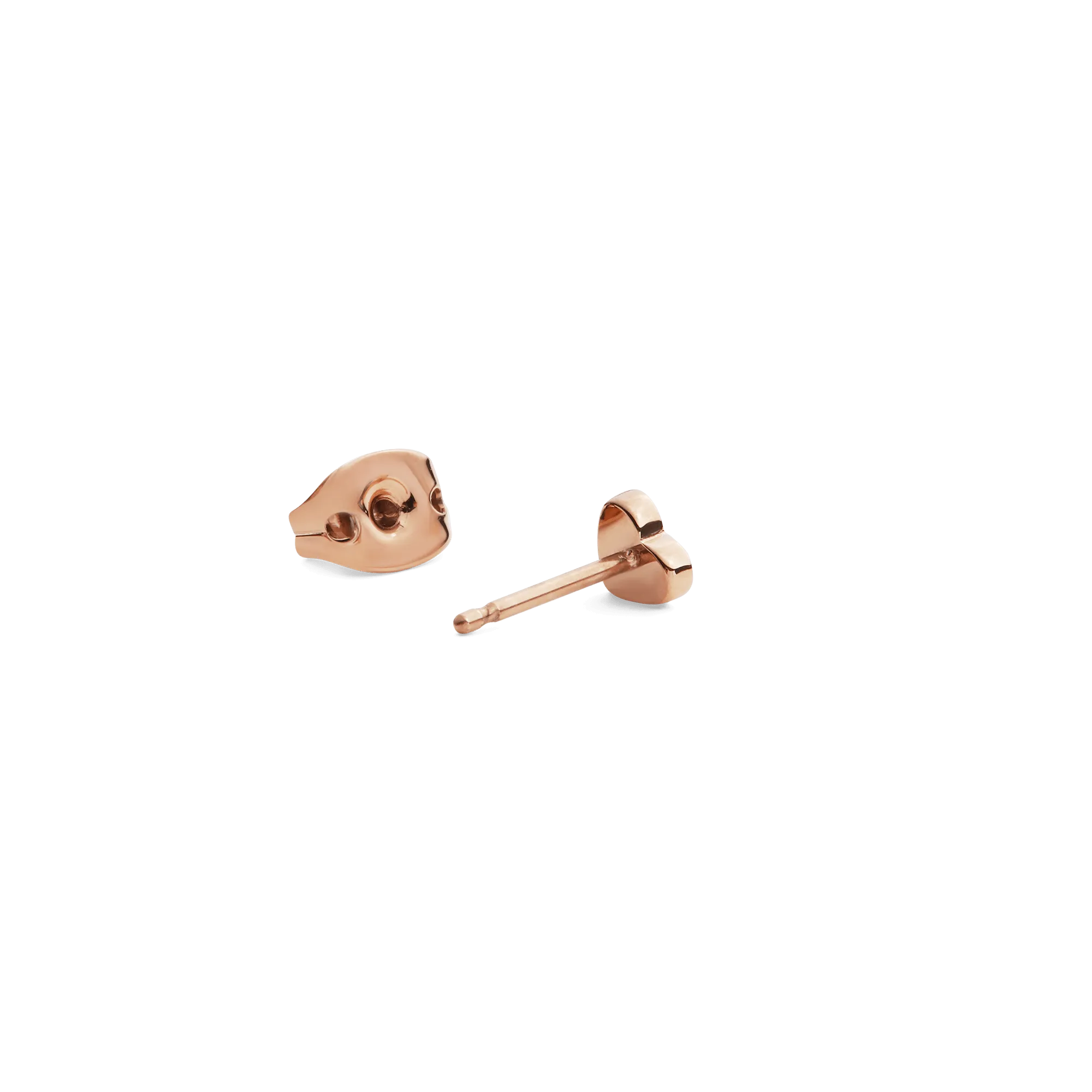 Crystal Heart Stud Rose Gold