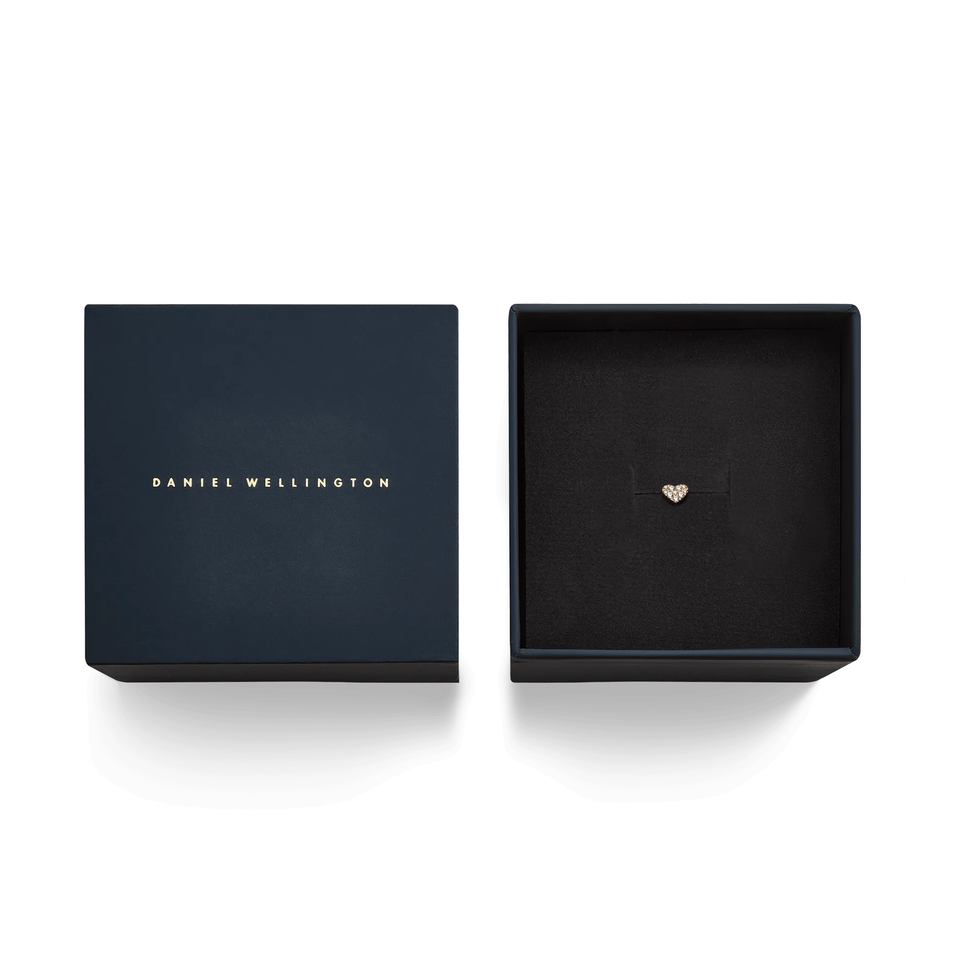 Crystal Heart Stud Rose Gold